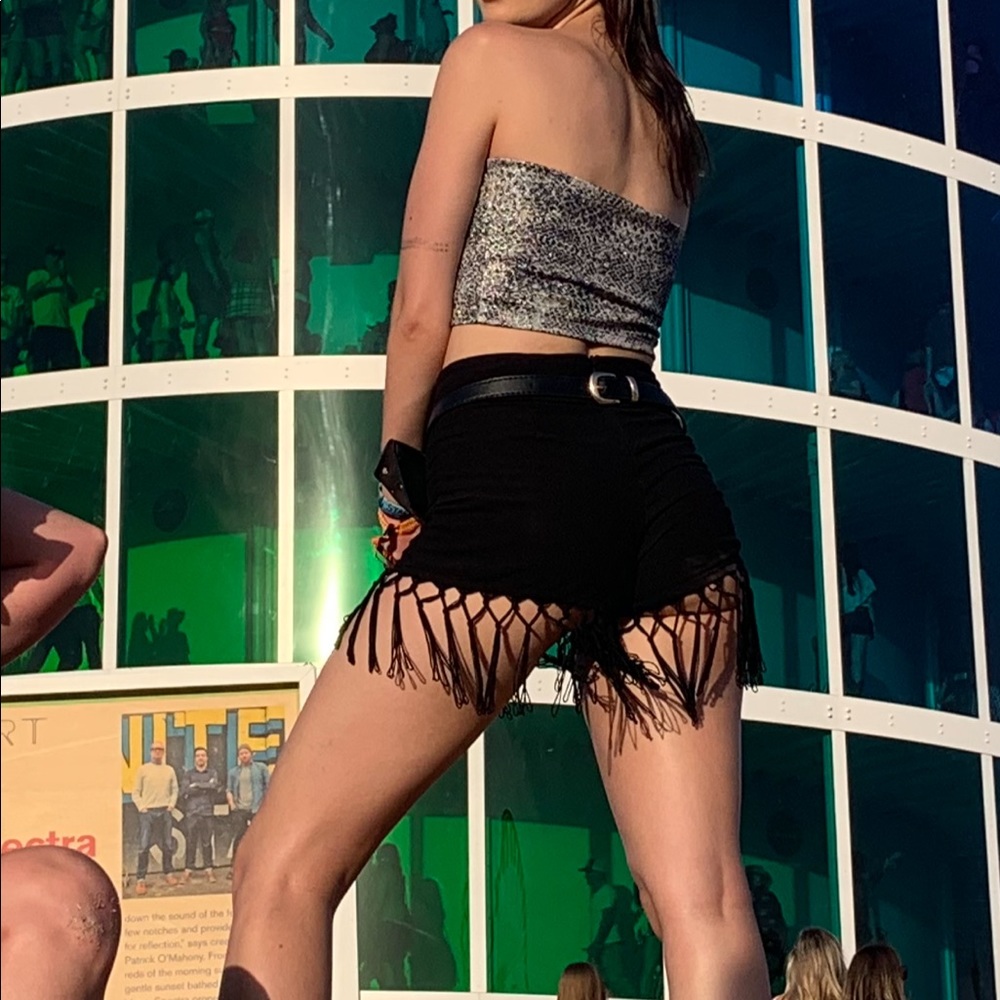 3/ $25 Black tassel shorts
